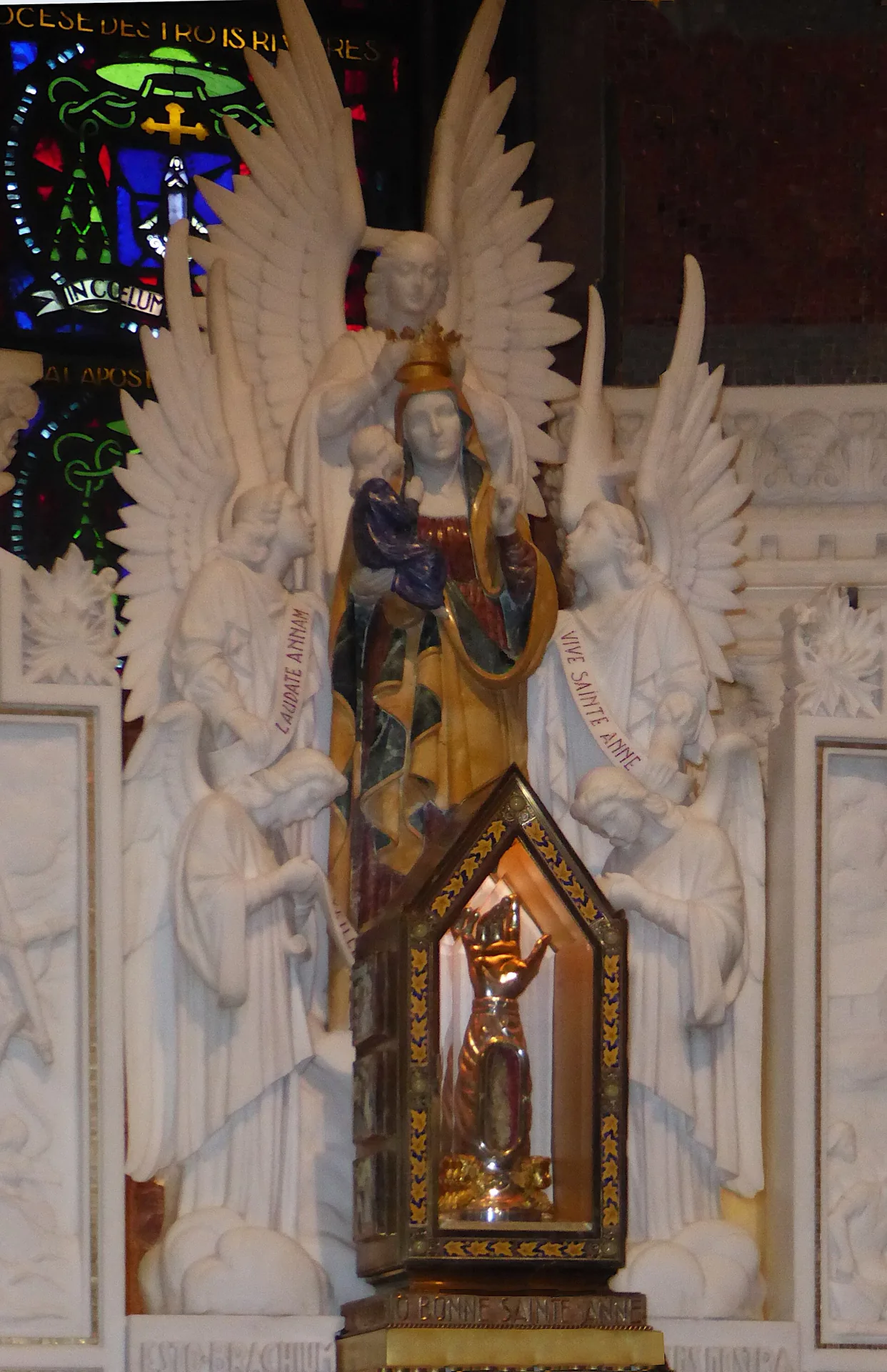 A reliquary of Saint Anne inside the Basilica of Sainte-Anne-de-Beaupré.