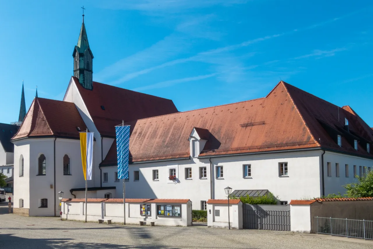 Exterior of the St. Conrad Capuchin complex in Altötting.