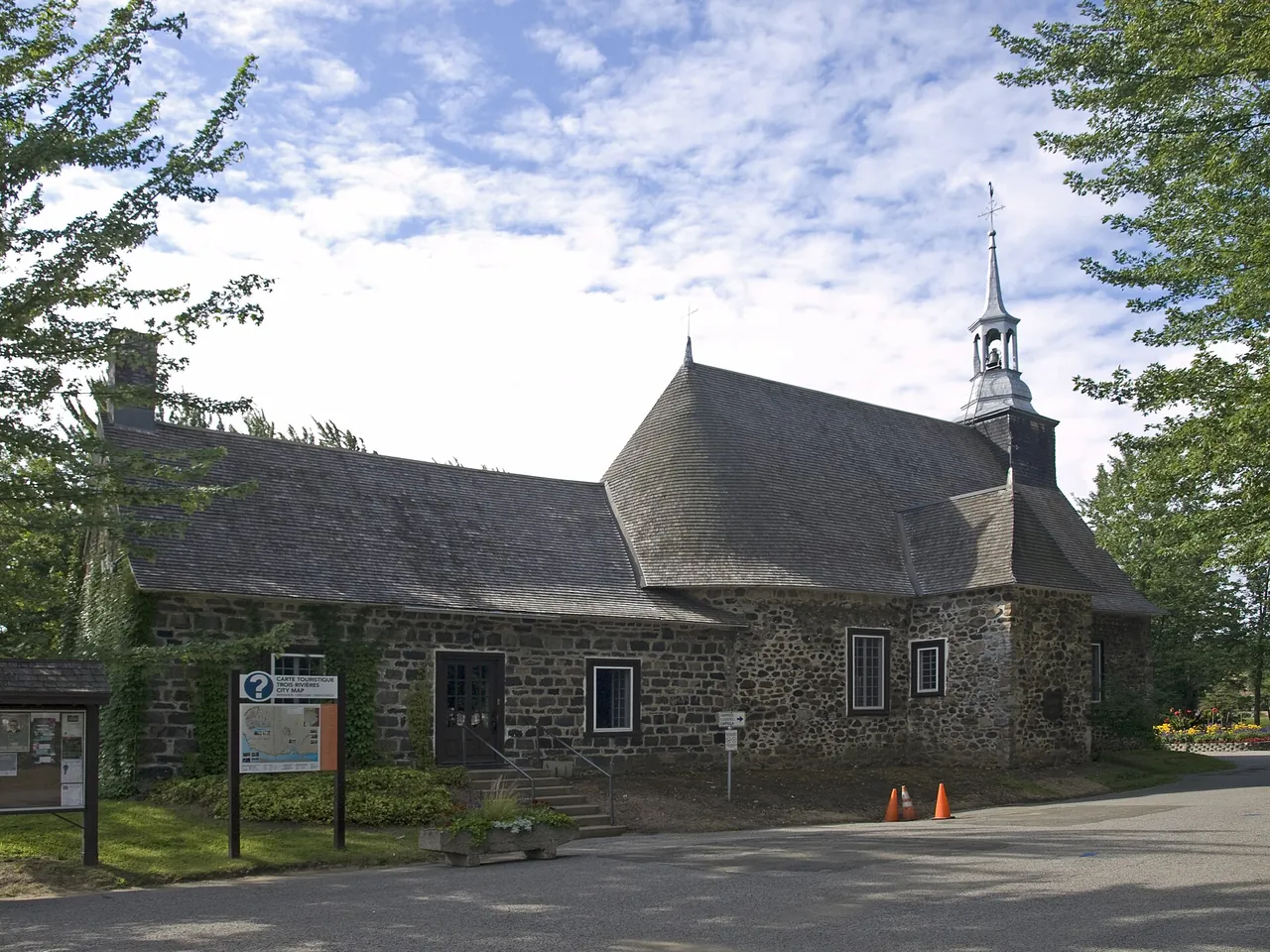 The stone Old Shrine at Notre-Dame-du-Cap.