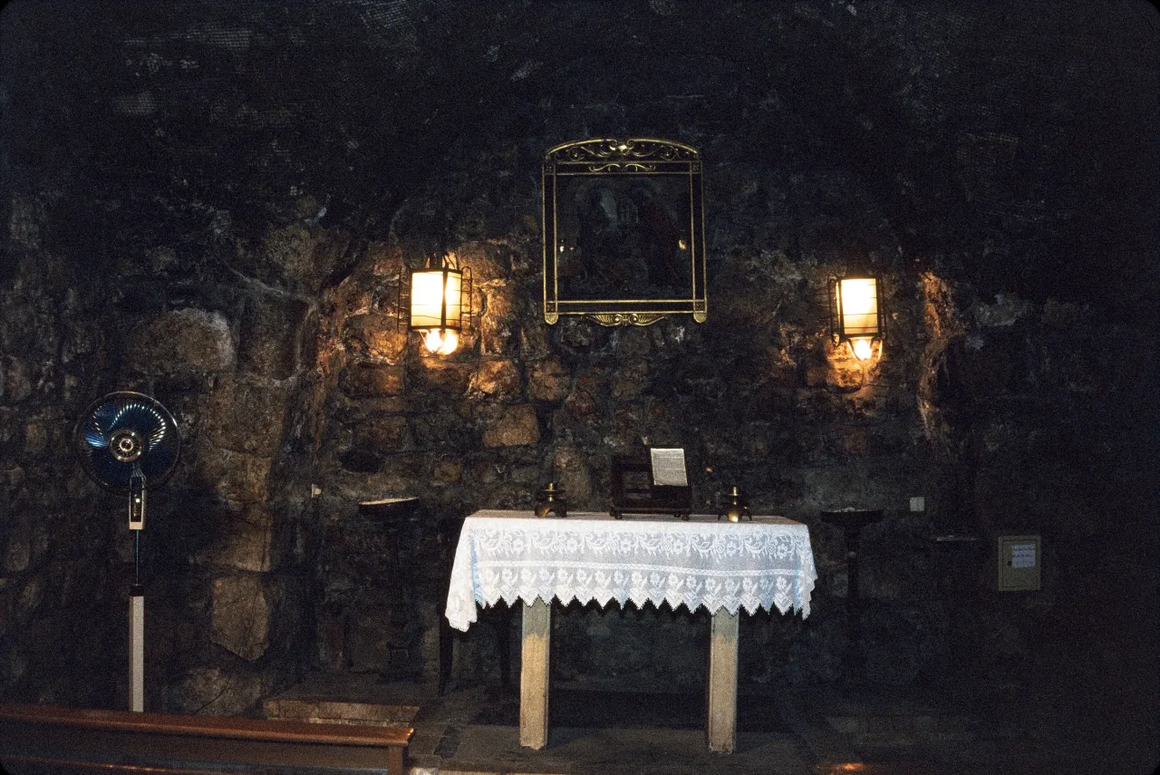 Interior of the Chapel of St. Ananias in Damascus, traditionally associated with the home of the disciple who received Saul.