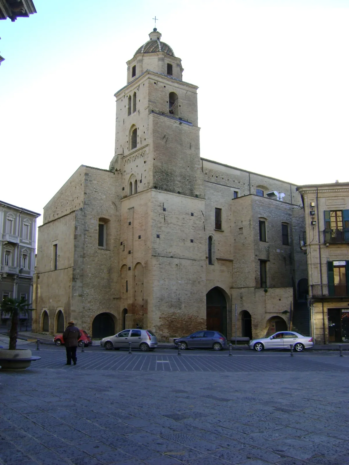 The church of San Francesco in Lanciano, with its stone bell tower beside the old center.