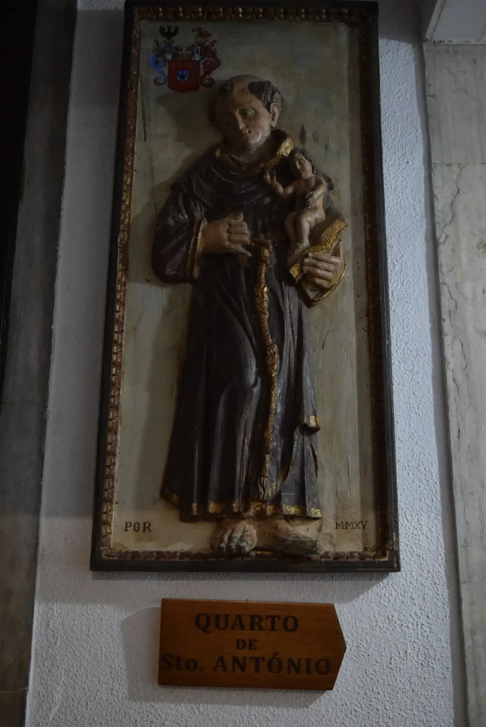 The crypt beneath the Church of Saint Anthony in Lisbon, where pilgrims pray at the site venerated as his birthplace.