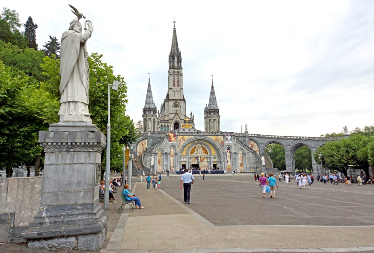 Rosary Basilica and sanctuary at Lourdes.