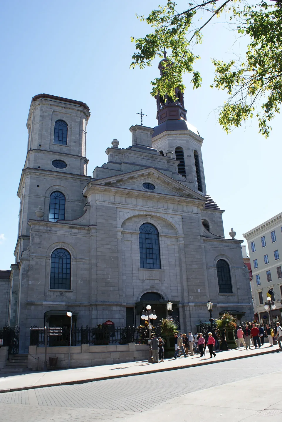 Facade of the Cathedral-Basilica of Notre-Dame de Québec in Old Québec.