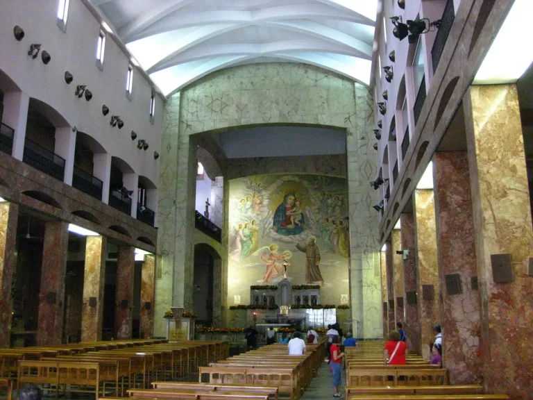The interior of the Sanctuary of Our Lady of Grace at San Giovanni Rotondo.