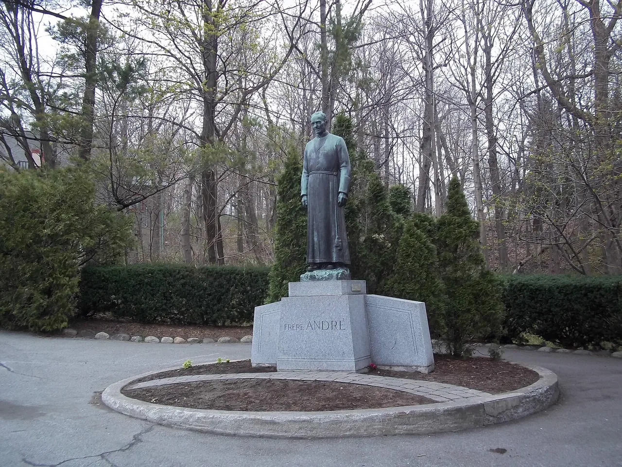 Statue of Saint Brother André near the original chapel of Saint Joseph’s Oratory.