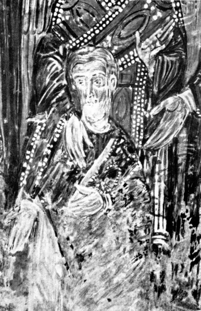 Medieval fresco of Constantine-Cyril, the missionary brother of Saint Methodius.