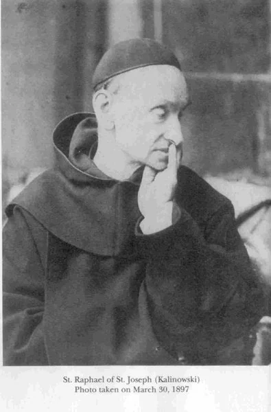 Photograph of Saint Raphael Kalinowski in Carmelite habit, taken in 1897.
